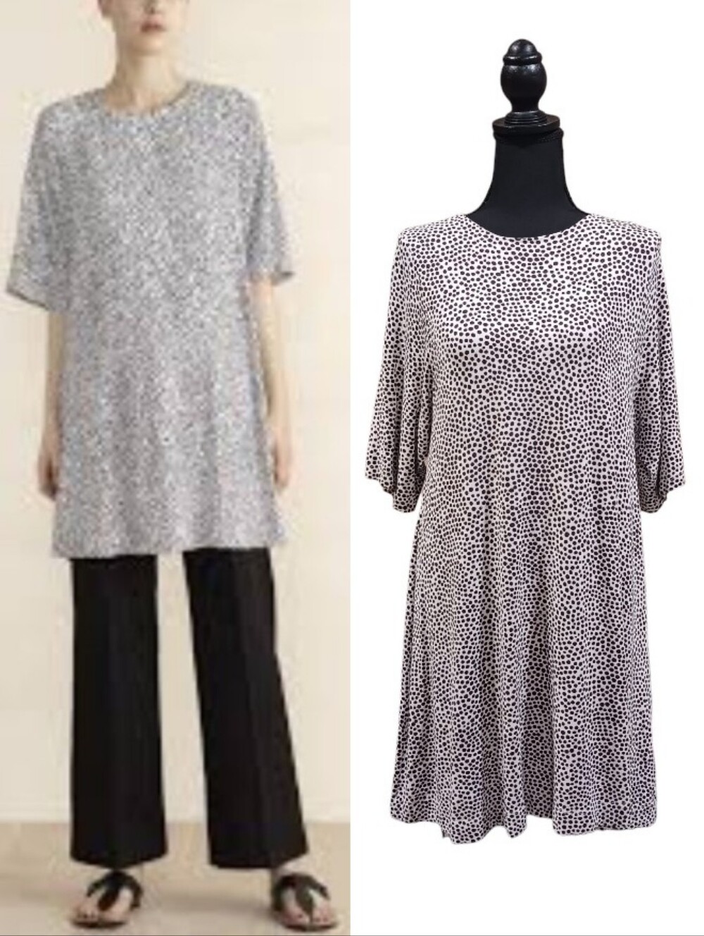 Marimekko Limoona Tunic Top Dot Knit Jersey